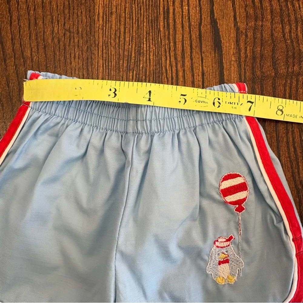 Vintage Carters Shorts 70s 80s Baby Toddler Size 12 Month Retro Lined Athletic